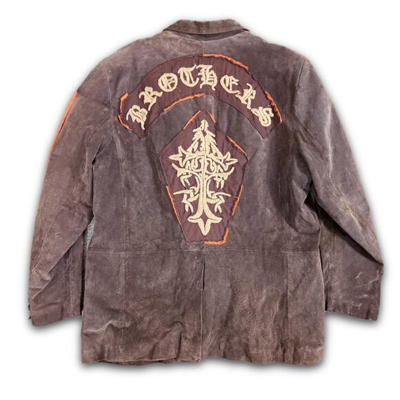 Wilsons Leather M. Julian Brown Suede Military Inspired Jacket Sz XXL Button Up - Picture 4 of 8